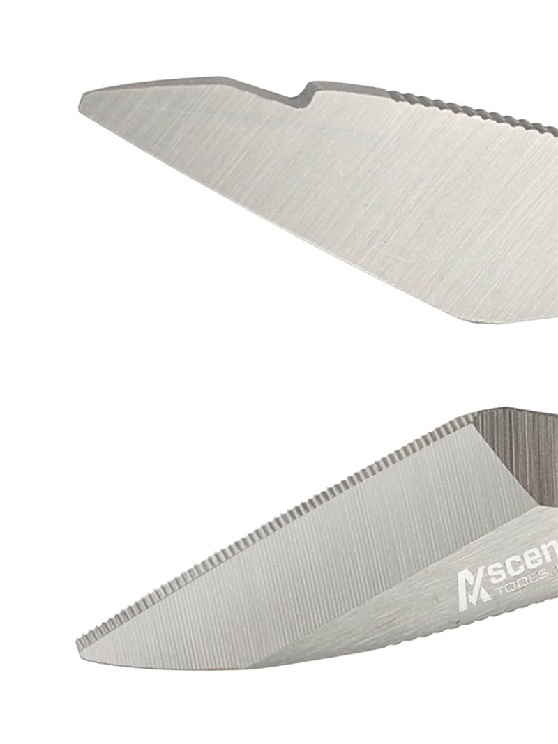 Ascend Tools Multipurpose Electrician's Shears 5-1/2 inch - High Carbon Steel Serrated Blade, Cut/Strip Electrical Wire, Wire Cutting Notch, Crimp Terminals, Clean/file Electrical Boxes - Image 3